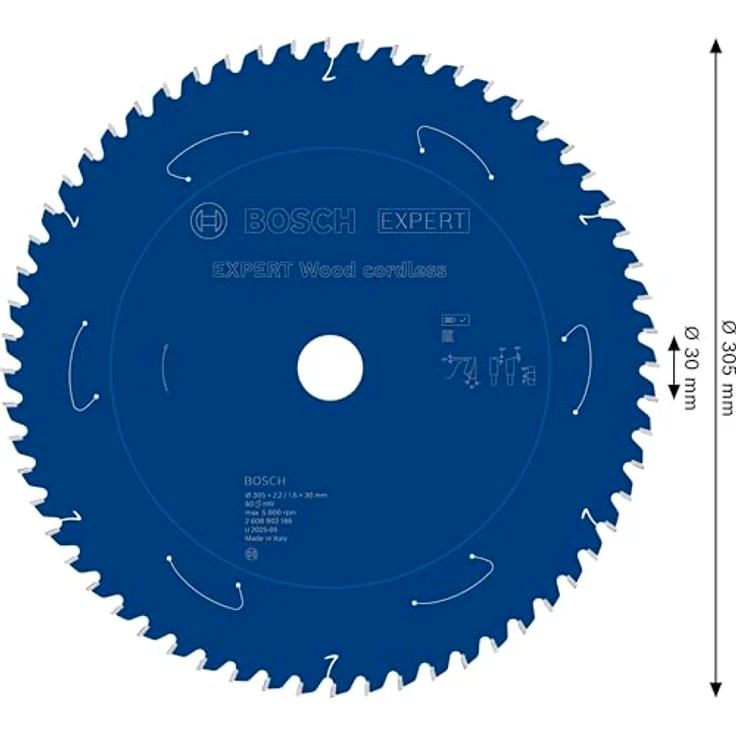 Bosch EXPERT Wood cordless Kreissägeblatt für Kapp- und Gehrungssägen, Ø 305 mm, T60, für Weich- und Hartholz, langlebige Carbide Technology – Bild 3