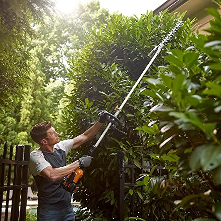 WORX WA0220 DriveShare Heckenschnere-Aufsatz - Multi-Tool Heckenschere - Schwertlänge 40cm - 24mm Schnittmesser - max. Schnitthöhe 3m - Erweiterungsaufsatz für WORX WG186E – Bild 5