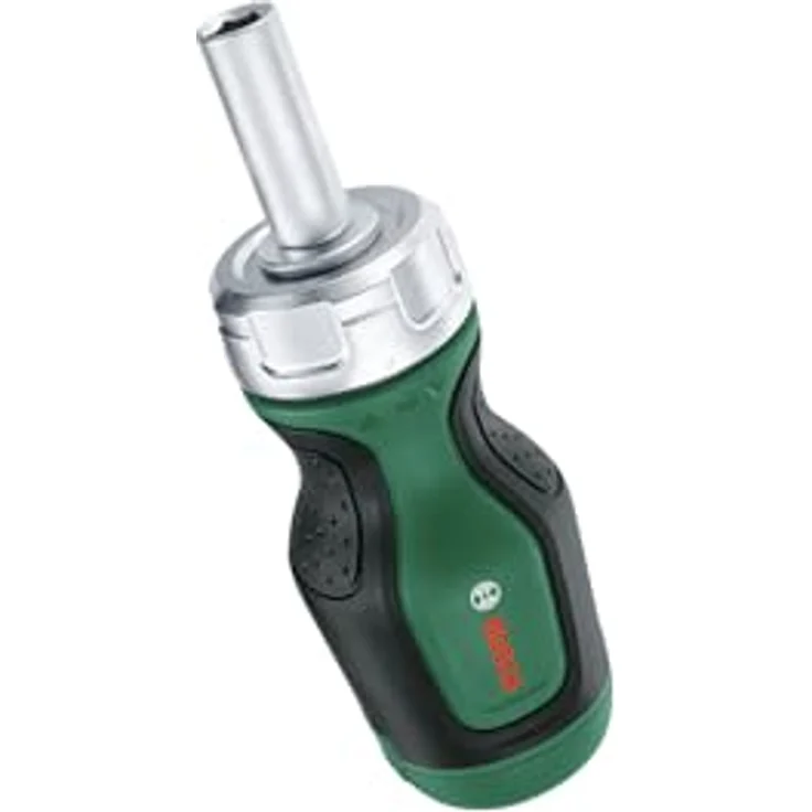 Bosch Stubby Ratschenschraubendreher mit Bit Magazin, 6-teilig - Kompakter Ratschenschraubendreher mit hohem Drehmoment, ergonomisch, magnetischer Bithalter, 6 Bits (PZ1/2, PH2, SL4, TX25, HEX5) – Bild 1