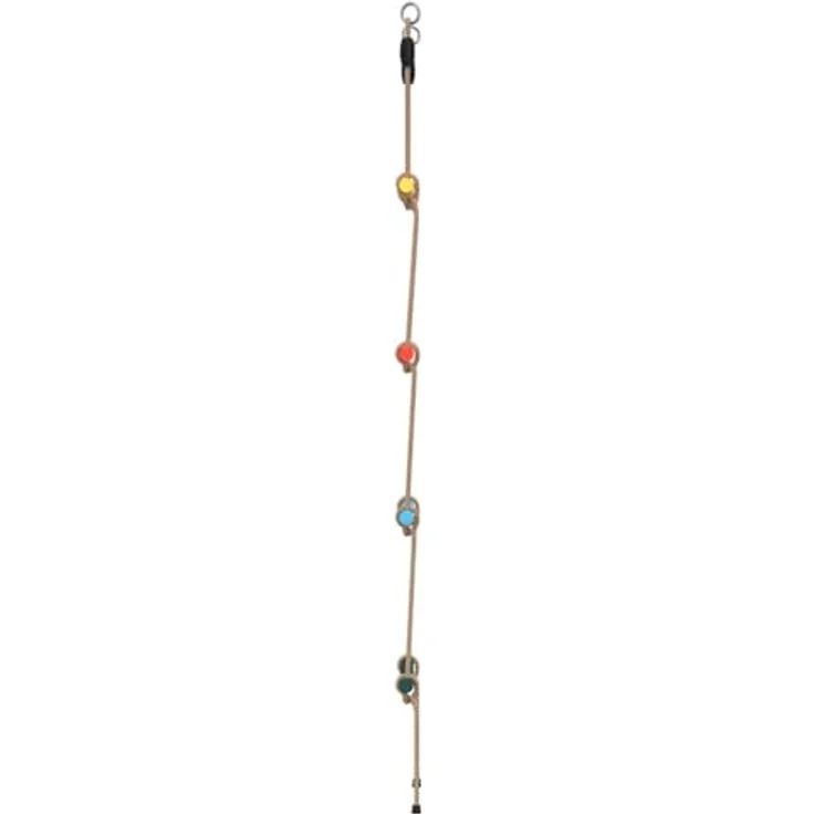 vidaXL Strickleiter, Strickleiter für Kinder mit 4 Sprossen Mehrfarbig, Outdoor-Schaukel mit Kunststoff-Sprossen und PE-Seilen – Bild 7