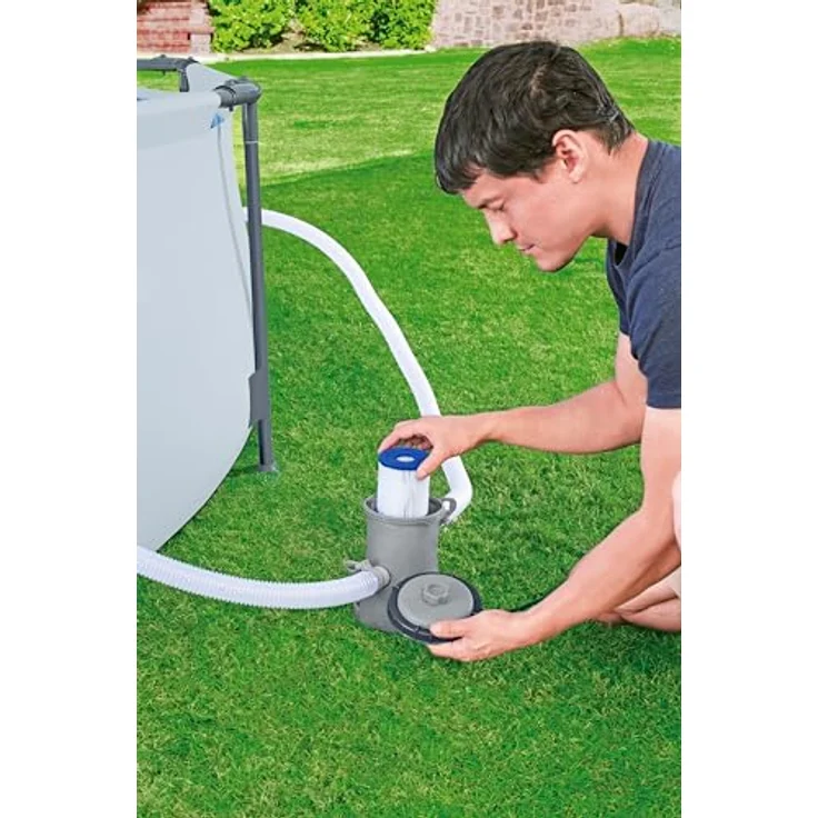 Bestway Pool-Filterpumpe FLOWCLEAR 1.249 l/h mit Ersatzfilter I, praktisches Pool-Zubehör – Bild 9