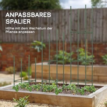 Outsunny 2erSet Rankhilfe, Rankgitter mit Anzuchtbeutel, Blumengitter