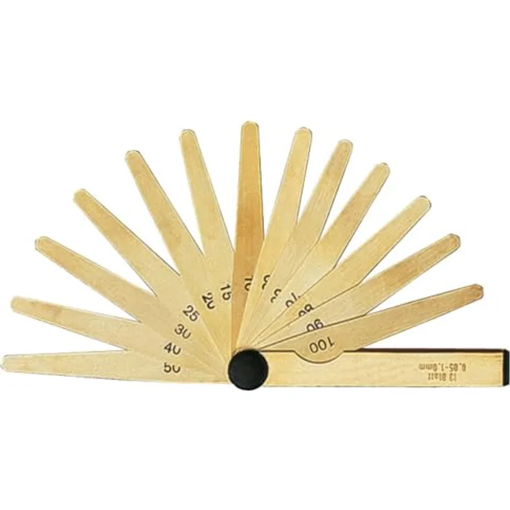 Forum Präzisions-Fühlerlehre 20 Blatt 0,05-1,0 mm, Messing, 4317784857017
