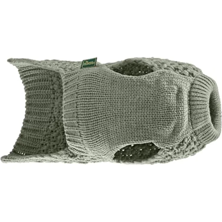 HUNTER Hundepullover MALMÖ, Khaki, klassisches Zopfstrick-Muster, wärmend & bequem, elastisch, reflektierend, waschbar bei 30°C, Größe 40 – Bild 2