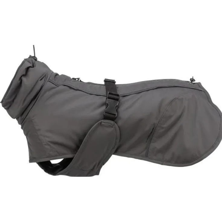 Trixie Hondenjas Limoux, Steengrijs, XL (70 cm) Hundemantel für großen Hunde, wasserabweisend und atmungsaktiv