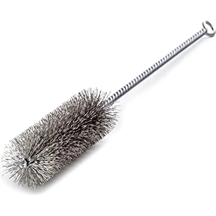 Lessmann Zylinderbürste mit Öse (ø 12 mm, Gesamtlänge 300 mm, zur Reinigung/Entgraten von Rohren + Bohrungen, Bürste aus Stahldraht) 542304