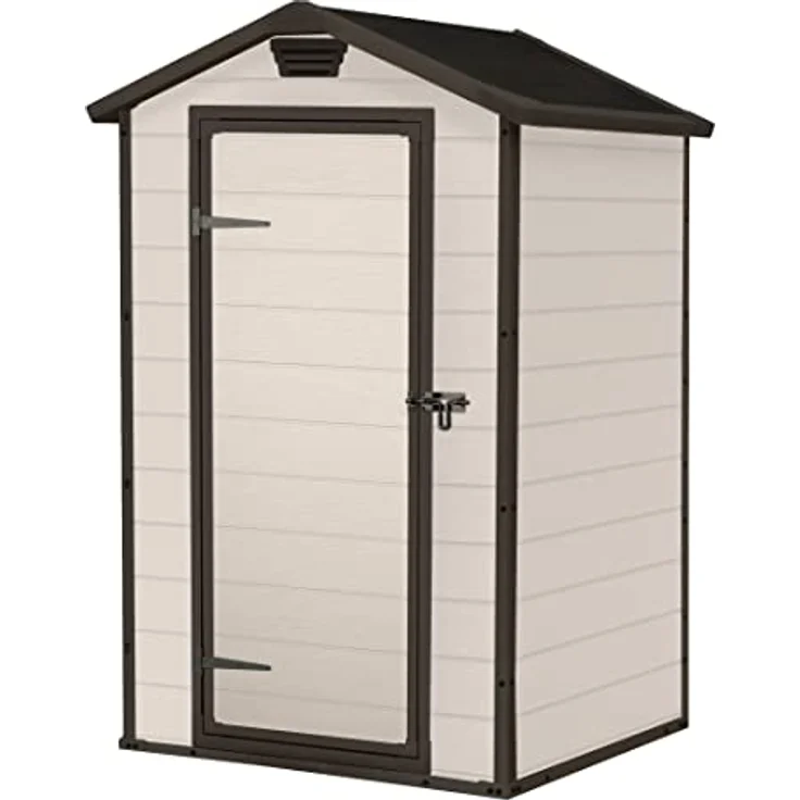 Keter Gerätehaus Manor 4x3, Beige, 1,76m³ Rauminhalt, wetterfest – Bild 1