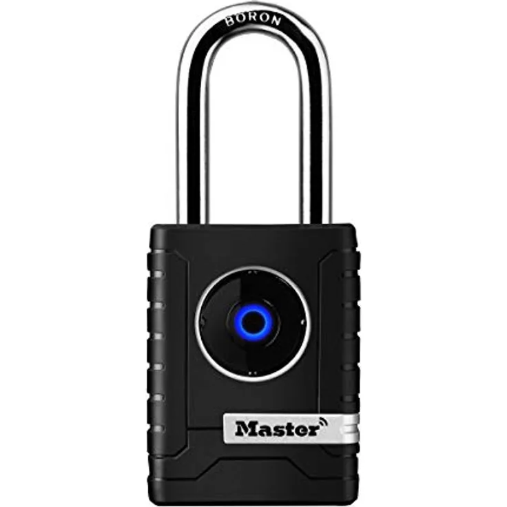 Master Lock 4401EURLHEC Bluetooth Vorhängeschloss für Unternehmen oder Privater, Wetterfest, Länger Bügel