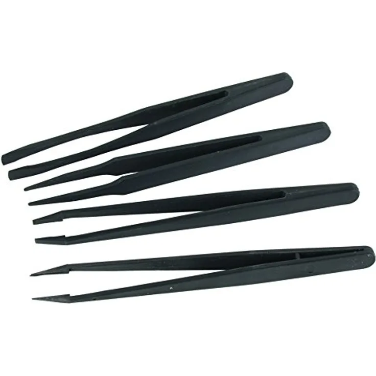 4er Set Plastikpinzetten, antistatisch optimal für SMD