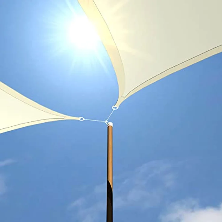AMANKA 90% UV Schutz: Sonnensegel Rechteckig 1,5x2m - Wasserdurchlässig & Atmungsaktiv - Viereck Sonnensegel Pergola Sonnensegel Trampolin Sonnenschutz Carport Whirlpool Sonnendach Sonnenschutz Pool – Bild 2