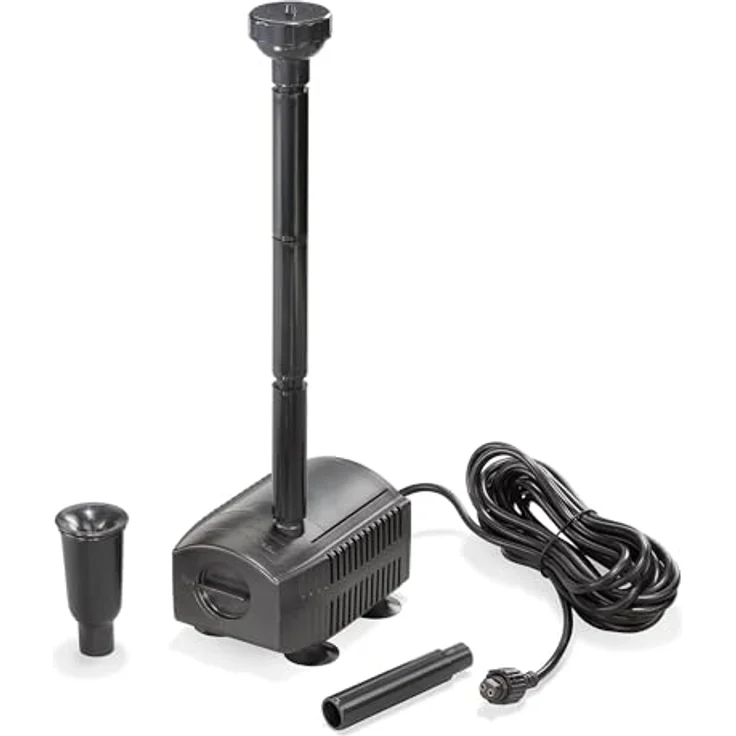 Esotec Solar Einzelpumpe Fountain 500 650, universell einsetzbare Tauchpumpe mit Trockenlaufschutz, 500-650 l/h Förderleistung, 12-18V/DC, für Gartenteiche und Wasserspiele, 101993 – Bild 1