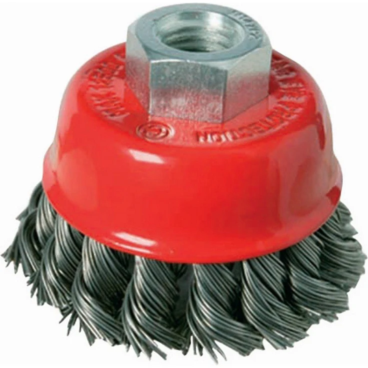 Silverline Drahtbürste, Hochfester Stahldraht, 0,5 mm, für Winkelschleifer, M14 x 2-Innengewinde