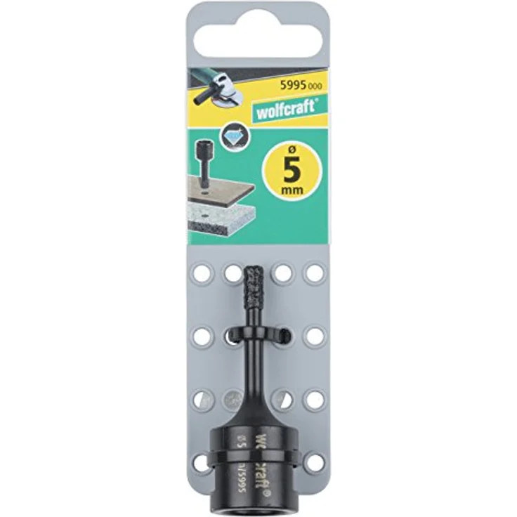Wolfcraft Lochsäge 5995000, diamantbestreute Bohrkrone für präzise Bohrungen in Fliesen, M14-Gewinde – Bild 4