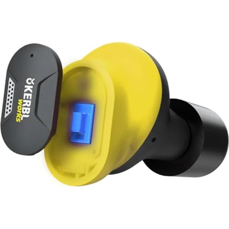 Kerbl Gehörschutzstöpsel Kerbl works Buds BT, In-Ear Kopfhörer mit Bluetooth, Geräuschunterdrückung und Awareness-Modus, 31 dB Lärmschutz, Schwarz – Bild 5