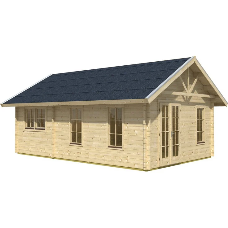 Skanholz Gartenhaus Bern 4, 500x740 cm, hochwertiges nordisches Fichtenholz, inkl. Stauboden, unbehandelt