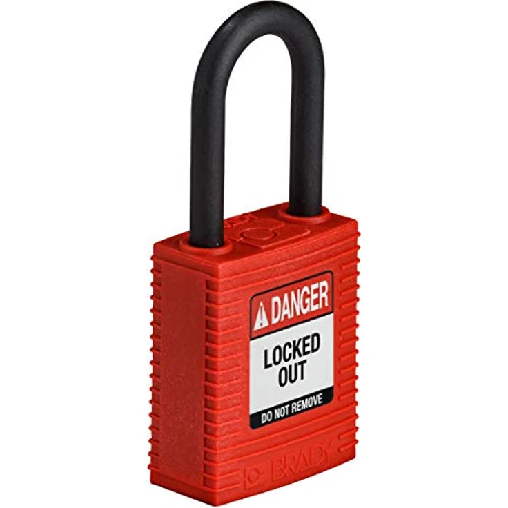 Brady SafeKey Nylon Lockout-Vorhängeschloss Mit Nylon Bügel 38.00 mm Rot KA - Gleichschließende Schlösser 3 Stück – Bild 2