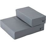 PawHut Tiertreppe Tierunterlage Klappbar Hundetreppe Treppe Unterlage für Katze und Hunde Grau L42 x B39 x H20 cm