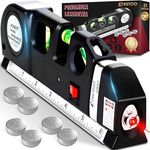 Retoo Wasserwaage Laser Wasserwaage Linienlaser Maßband Laserwasserwaage Multifunktion, Schwarz - Zeigt perfekt gerade Linien, Schafft die für die Malerei