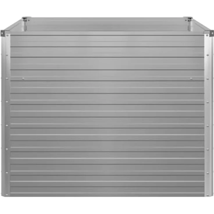 vidaXL Hochbeet 100 x 100 x 77 cm Verzinkter Stahl Grau – Bild 8