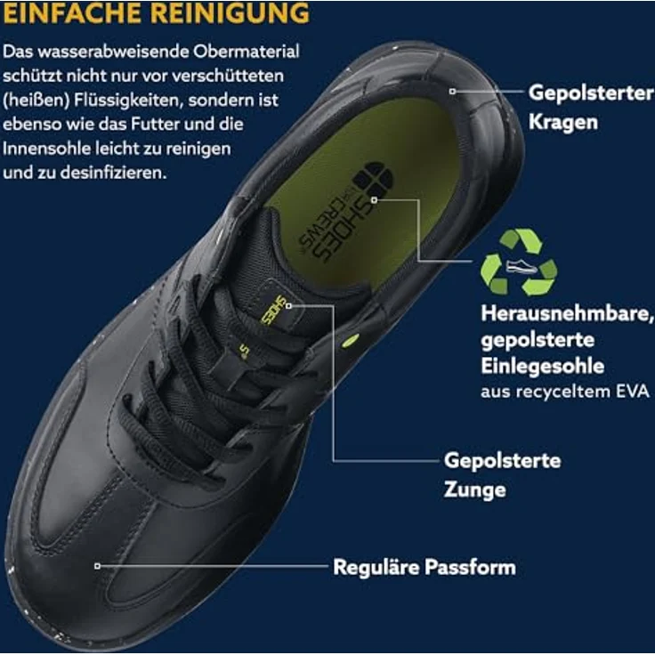 Shoes For Crews FREESTYLE II ECO, wasserabweisend, extrem rutschfest, vegan Arbeitsschuh, SFC-Laufsohle – Bild 4