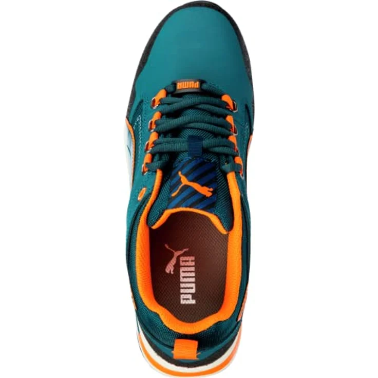 PUMA Safety Crosstwist Low, Sicherheitsschuh S3 HRO SRC mit Fiberglaskappe und flexiblem FAP®-Durchtrittschutz, blau-orange – Bild 5