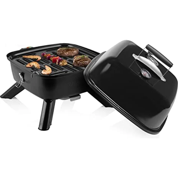 Hybridgrill - geeignet als Holzkohle/Elektro Tischgrill Garten Balkon Camping – Bild 2