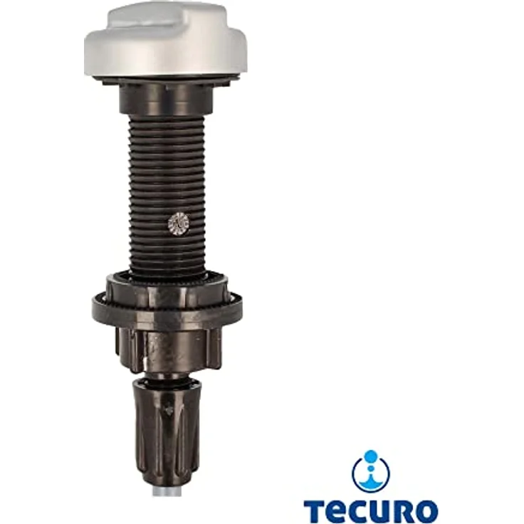 tecuro | Spülen Siebkorbventil 3 1/2 Zoll - Ø 114 mm | mit Seil-Drehbetätigung | für Küchenspülen | 1 1/2 Zoll Anschluss nach unten | mit Überlaufanschluss 1 Zoll | Oberteile aus Edelstahl | 53304, Edelstahl farbene Oberteile – Bild 5