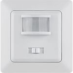 Milos Bewegungsmelder 160° Unterputz 2-Draht 250V, Ersetzt einen Lichtschalter LED 3-100Watt Weiß