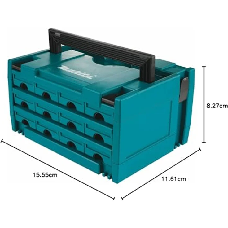 Makita MAKSTOR 3.12 Werkzeug Koffer 12 Schubladen ( P-84327 ) 395 x 295 x 215 mm – Bild 2