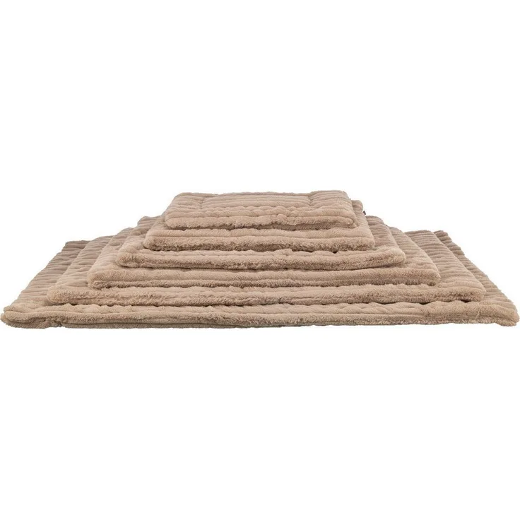 TRIXIE Liegematte Lonni, Tierkissen für Hunde, hellbraun, mit strapazierfähigem Polyester-Bezug und 4 cm Füllung aus Polyestervlies
