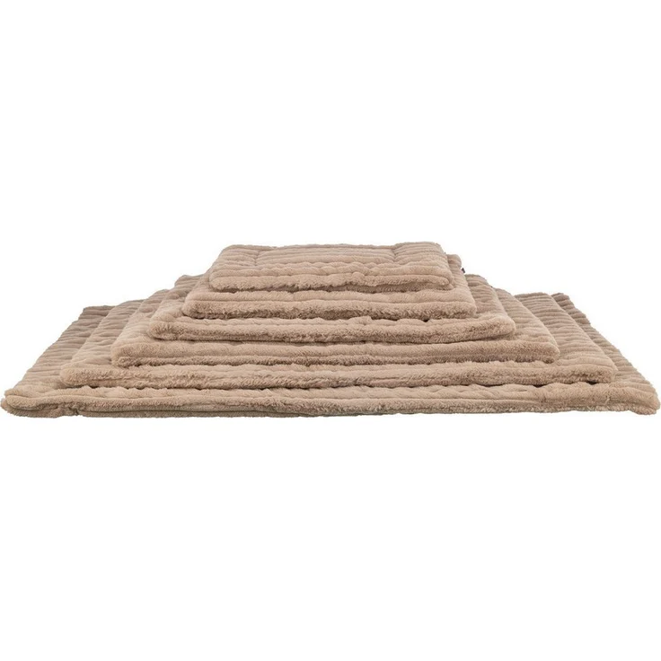 TRIXIE Liegematte Lonni, Tierkissen für Hunde, hellbraun, mit strapazierfähigem Polyester-Bezug und 4 cm Füllung aus Polyestervlies