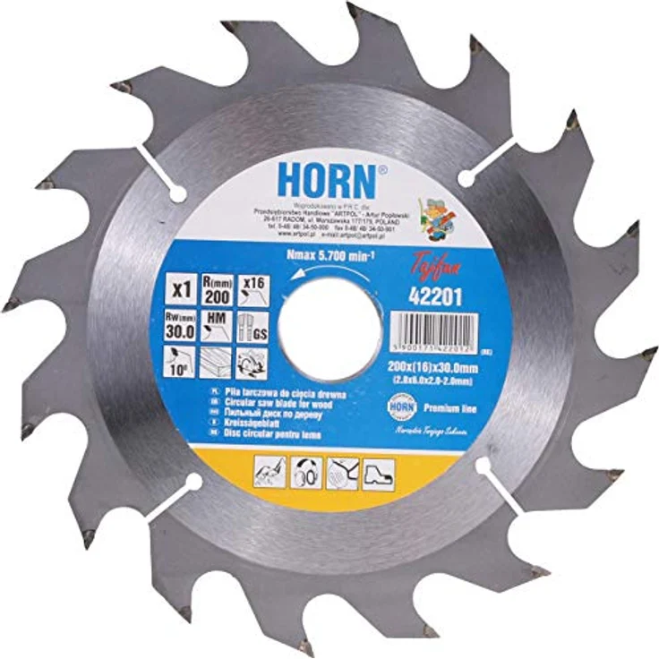 ARTPOL Handkreissägeblatt 300 x 30,0 mm, 24 Zähne, für Holzschnitt, lange Lebensdauer mit Hartmetallzähnen – Bild 3