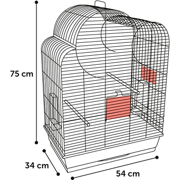 Flamingo Pet Products FL-110411 Budgie Hammer 1 54 x 34 x 75 cm for Birds – Bild 2