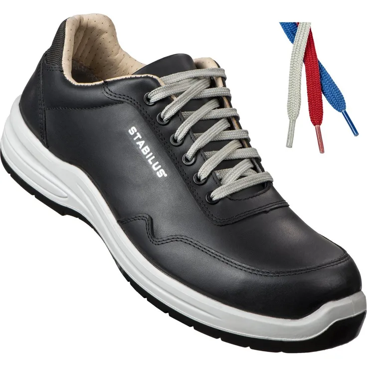 STABILUS JORDEN LOW CROSS S3, ESD Sicherheitshalbschuhe aus Leder mit durchtrittshemmender Zwischensohle, Größe 39-48