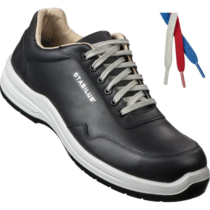 STABILUS JORDEN LOW CROSS S3, ESD Sicherheitshalbschuhe aus Leder mit durchtrittshemmender Zwischensohle, Größe 39-48