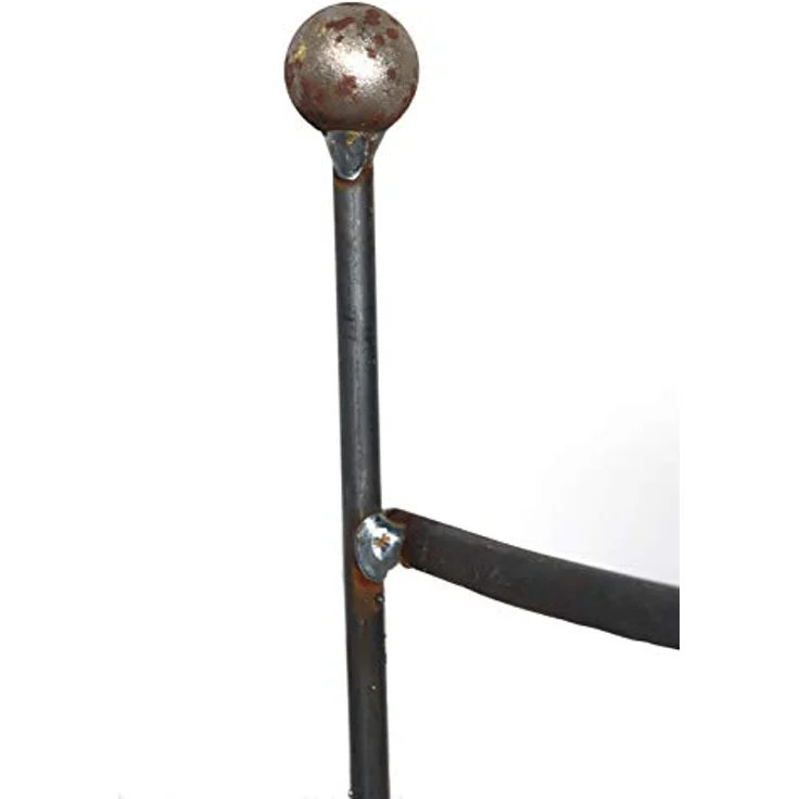 Hirsch Terracotta 4 x Staudenhalter halbrund stabil Breite 45cm Höhe 90cm Vollmaterial Rankhilfe mit Kugel Pflanzstütze Rankgitter – Bild 3