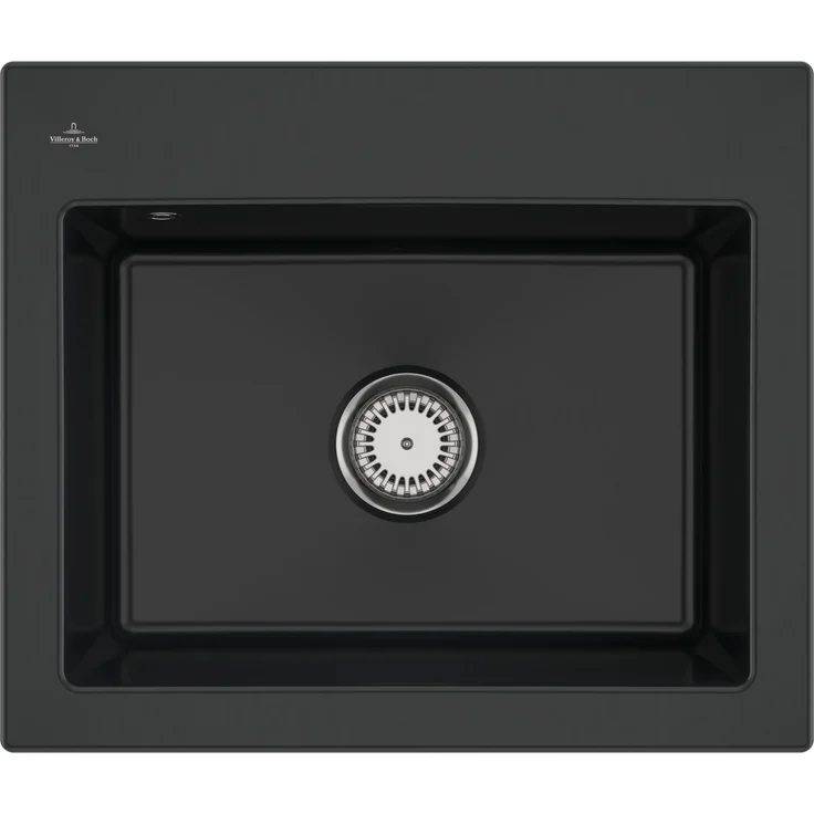 Villeroy & Boch Subway 60 S, Einbauspüle ab 60 cm in Pure Black mit Handbetätigung