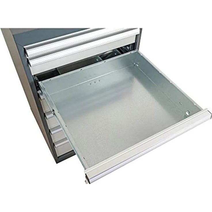 STIER Schubladenschrank 6 Schubladen, verzinkte Schubladen mit 100% Kugelführung, BxTxH 900x575x1020 mm, RAL 7016/RAL 7035, Tragkraft 80 kg – Bild 3