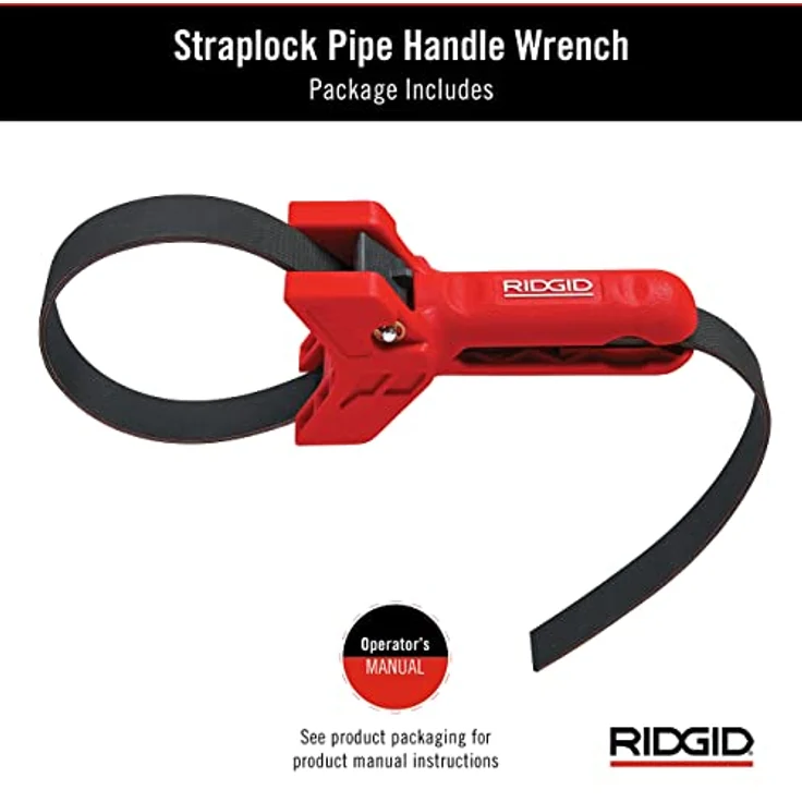 Ridgid Rohrmontagehilfe STRAPLOCK, Zange für Kunststoffrohre, 177 mm, max. Rohr-Ø 220 mm, innovativer Schnellverschluss – Bild 8