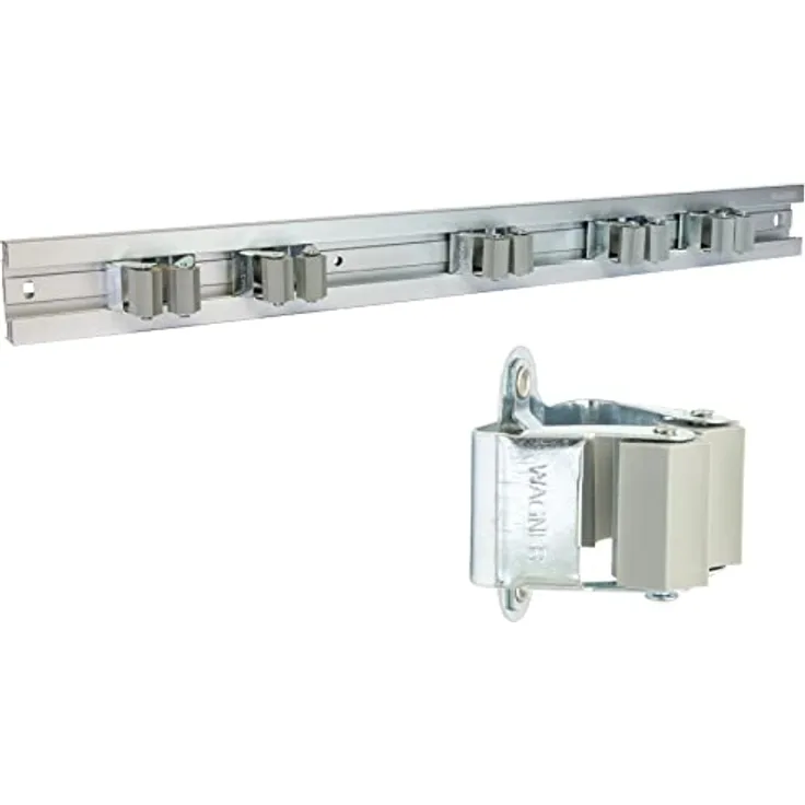 WAGNER - hooks4tools - Gerätehalter CLIPS & SCHIENE AUSZIEHBAR - 600-1170 x 55 mm, 5 Clips 52 x 52 x 38 mm, aus Aluminium, für Geräte Ø max. 3 cm, Tragkraft bis 2 kg/Clip - 15204611