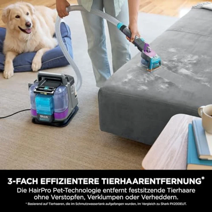 Shark Multi-Sauger PX250EUT, leistungsstarker Nass- und Trockensauger mit HairPro Pet-Technologie für die effektive Entfernung von Tierhaaren und Flecken – Bild 3