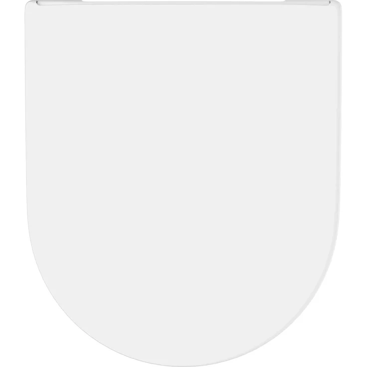 Schütte WC-Sitz D-Form Pro 8 Duroplast, Absenkautomatik, Weiß, Schnellverschluss, bruchsicher, hohe Belastbarkeit bis 250 kg – Bild 1