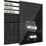 VALE Balkonkraftwerk Set Bifazial, 880-920 Wp mit Marstek Mikro-Wechselrichter, Full Black, Plug&Play, WiFi, App-Steuerung