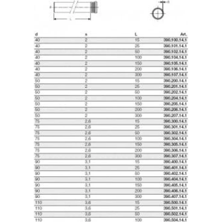 Geberit GE Silent-PP Rohr mit Muffe, d32 mm, L100 cm, 1 Stück für leise Abwasseranwendungen – Bild 2