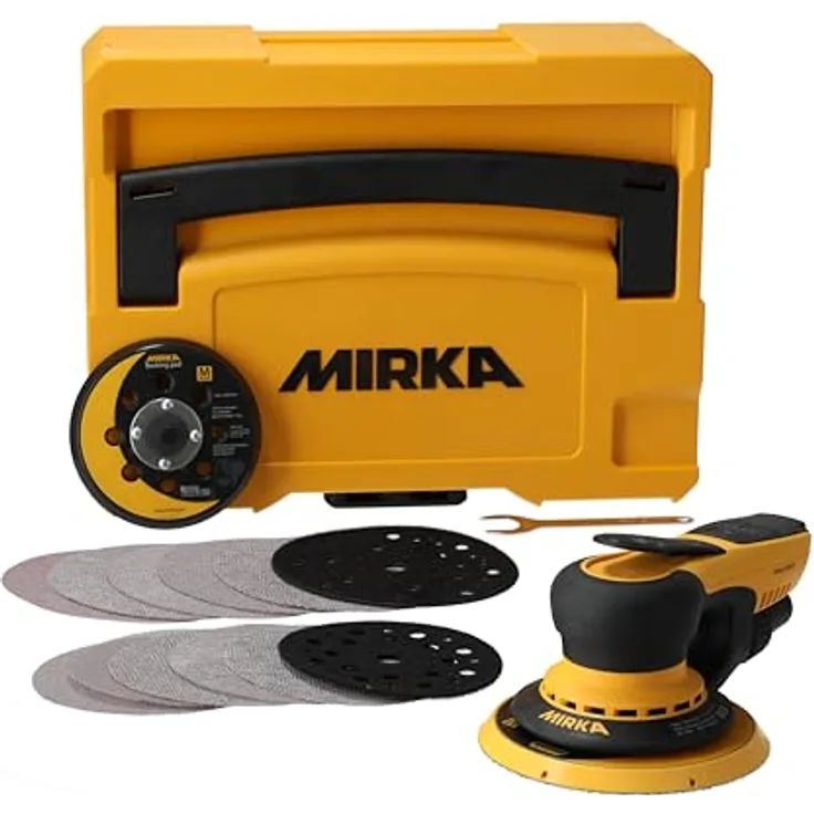 Mirka DEROS II 5650, Exzenter-Schleifer Schleifmaschine mit Absaugung, Ø 125 & 150mm Schleifteller, 5,0mm Hub, bürstenloser Motor, vibrationsarm, integrierter Bluetooth-Sensor
