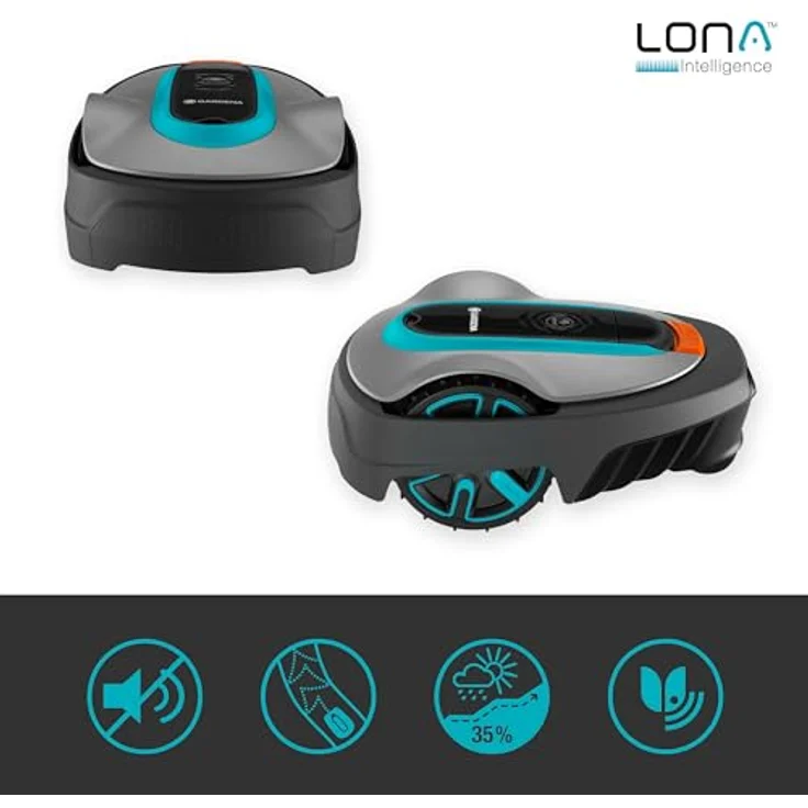 Gardena Smart Sileno City 400, Mähroboter für Rasenflächen bis 400 m², KI-gestützte Kartierung, leiser Betrieb mit 57 dB – Bild 2