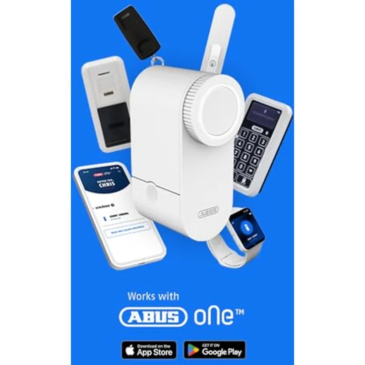 ABUS One Fingerscanner CFS3100 - smarter Türöffner für Haustür, Wohnungstür und Terrassentür mit Verdeck für den Sensor, schlüsselloses System, weiß, bis zu 28 Fingerabdrücke, einfache Montage – Bild 4