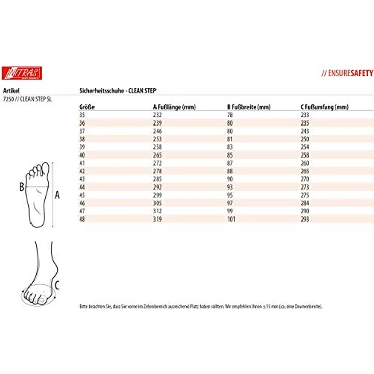 Nitras NITRAS CLEAN STEP SL, S2 Sicherheitsslipper, weiß, EN ISO 20345, Kunstleder, rutschfest, kälteisolierend, orthopädische Einlagen geeignet, 1 Paar – Bild 3