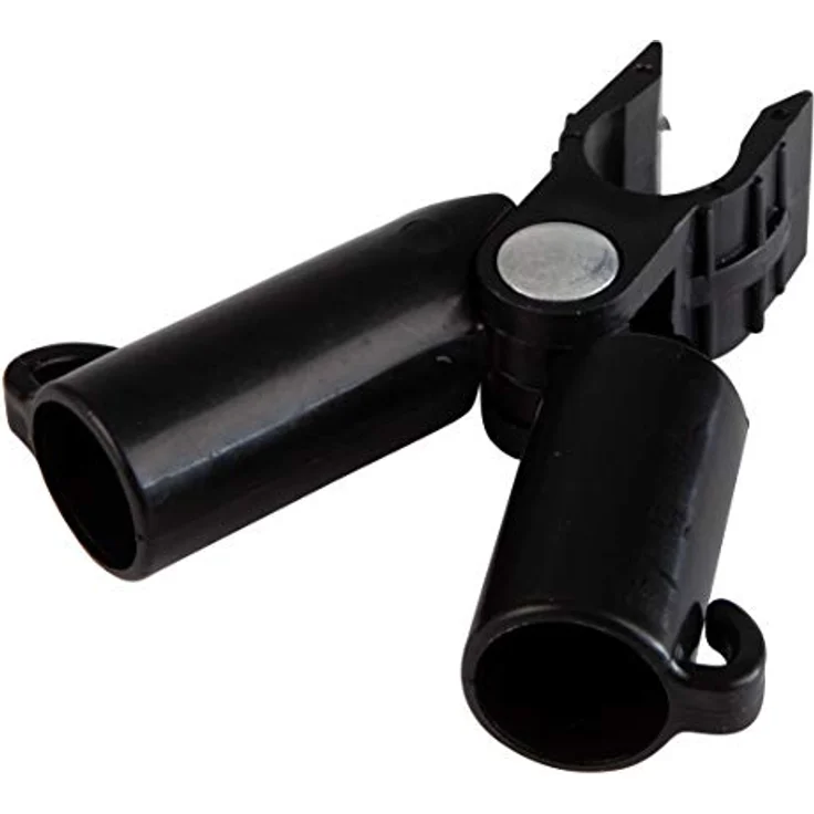 Windhager Verbinder, Rankhilfenschanier, Stabhalter für Pflanzstäbe, Stabverbinder Clips, Ø16mm, 4 Stkück, schwarz, 07257, 16 mm – Bild 1