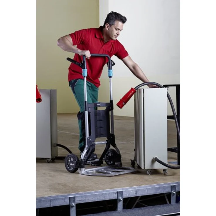 wolfcraft TS 1500 Transportsystem 5525000 | Stabile Sackkarre für schwere Lasten bis 200 kg | Klappbarer Profi Handkarren für Außengelände & Treppen - Preisvergleich – Bild 5
